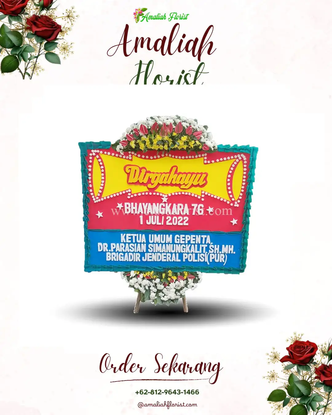 Papan Bunga HUT Ulang Tahun Suka Indah